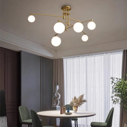 Modern glass chandelier nordic style for interior decor - vue 3 sur 12