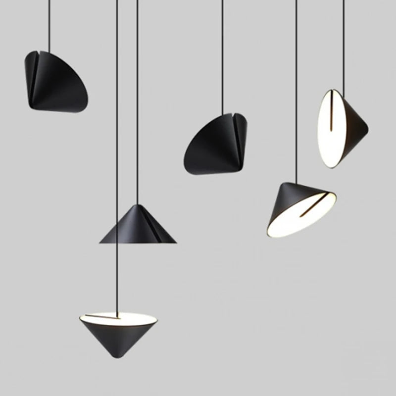Modern nordic LED pendant light with multi-angle iron design