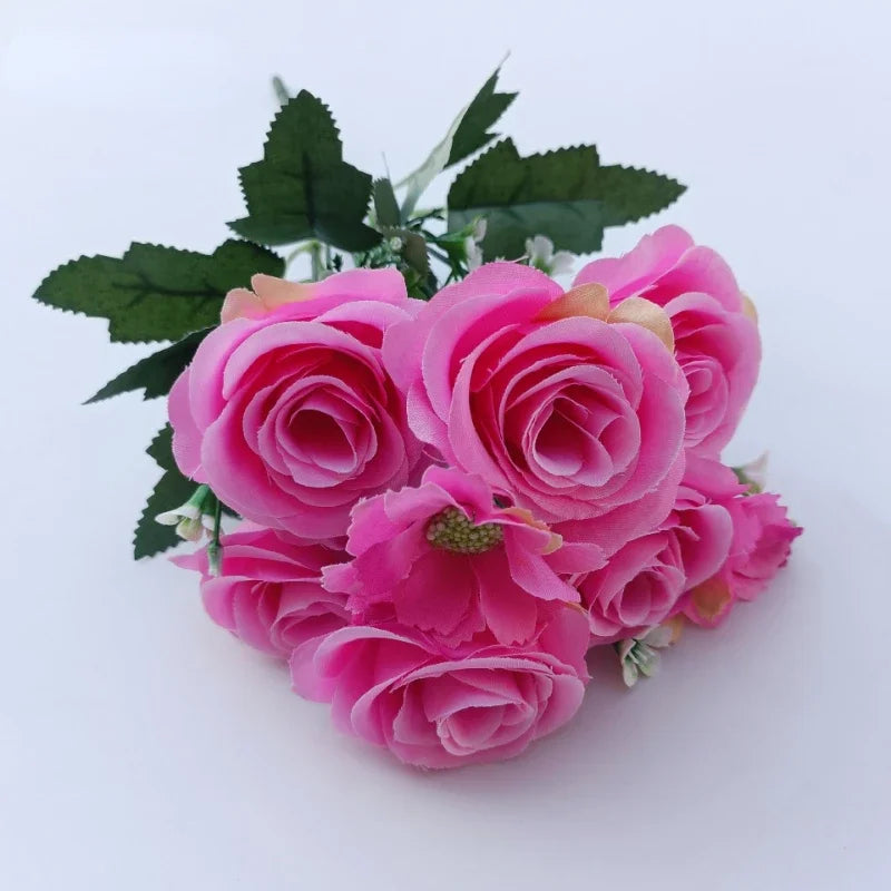 Artificial rose bouquets for romantic wedding decoration