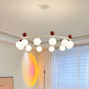 Glass and metal chandelier dynamic lighting style