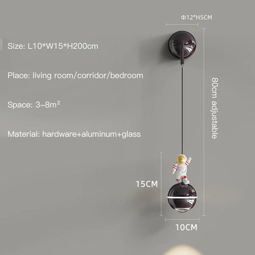 Modern LED astronaut design pendant light - vue 14 sur 18