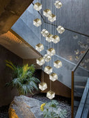 Modern square crystal chandelier for designer lighting