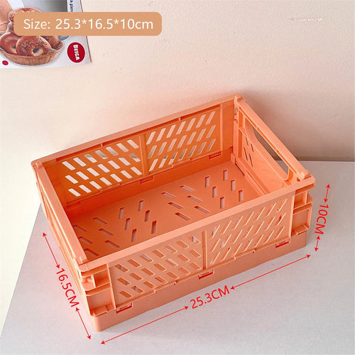 stackable foldable basket for storing makeup, jewelry, toys - vue 15 sur 19