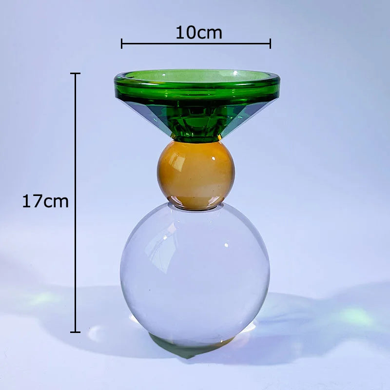 Coloured crystal candle holders for modern and romantic decor - vue 9 sur 11