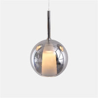 Modern glass LED pendant light for indoor restaurant