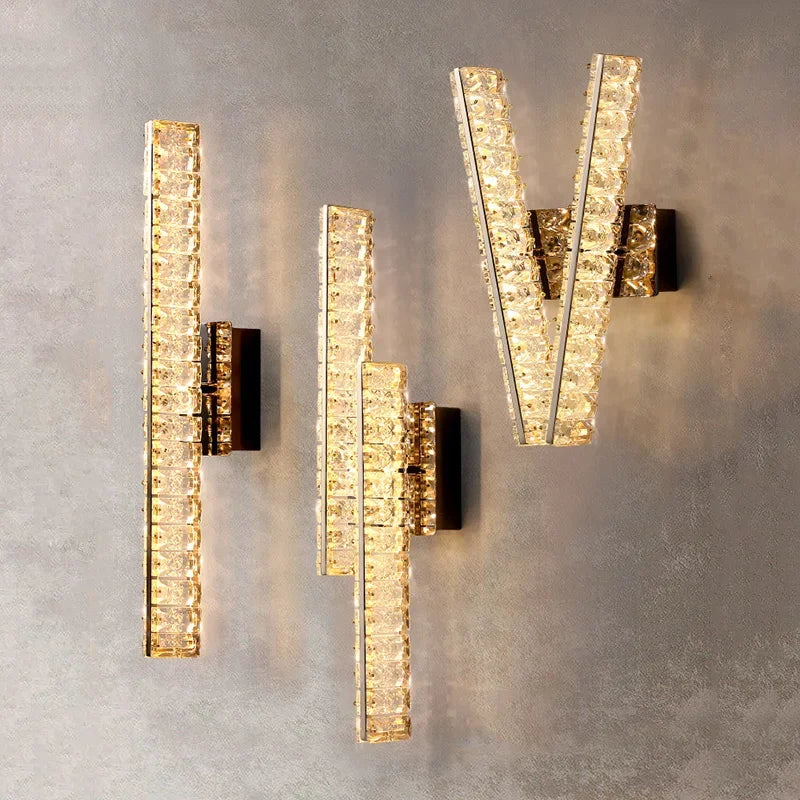 Elegant crystal wall light for stylish interior décor