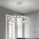 Luxury chrome pearl necklace style LED chandelier