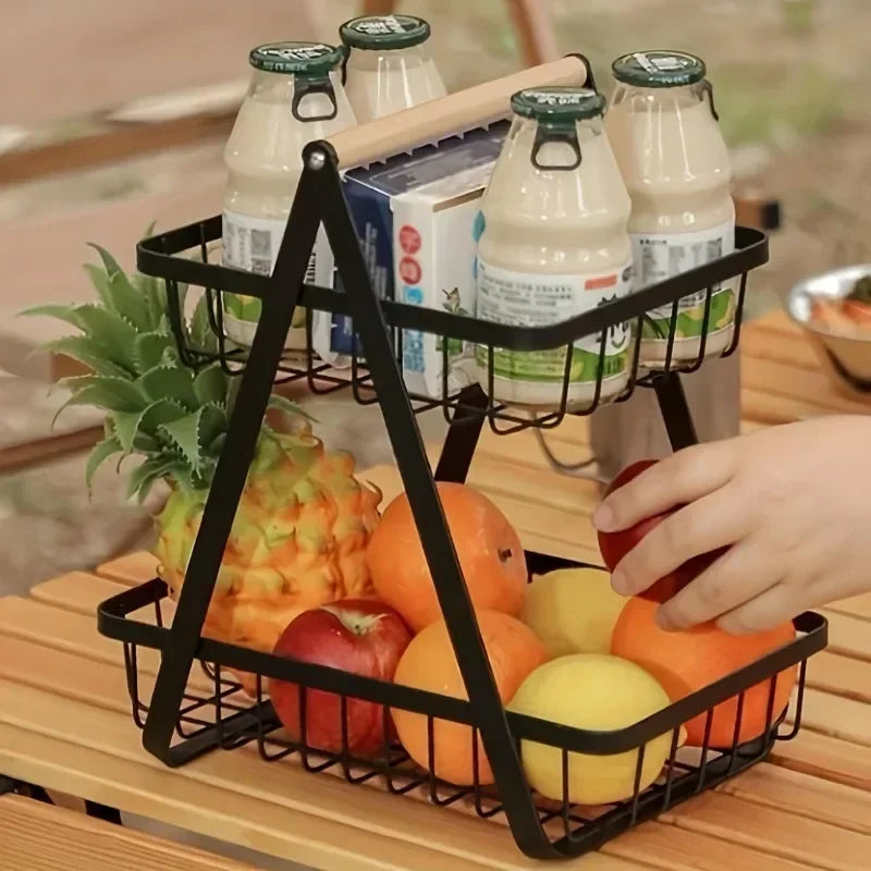 Removable storage basket for fruits, vegetables and cosmetics - vue 3 sur 8