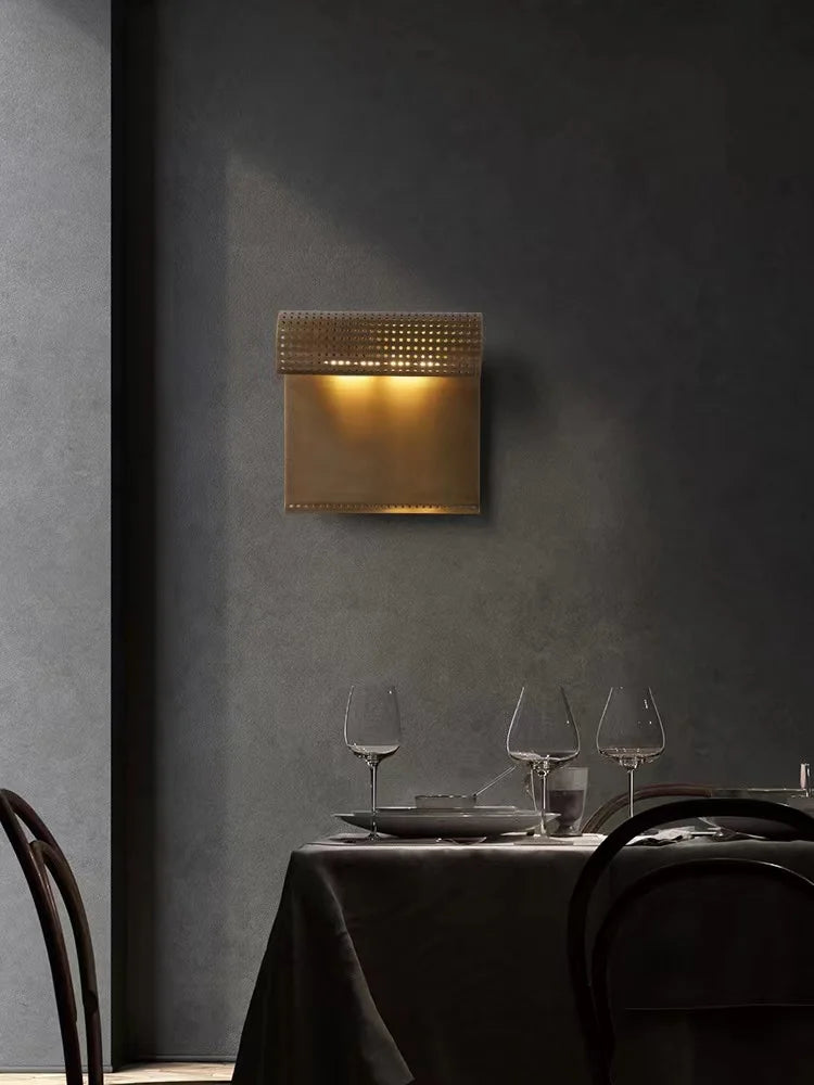 Vintage wall light love letter in copper and black