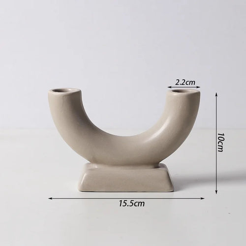 Nordic concrete candle holder for modern interior decor - vue 9 sur 14