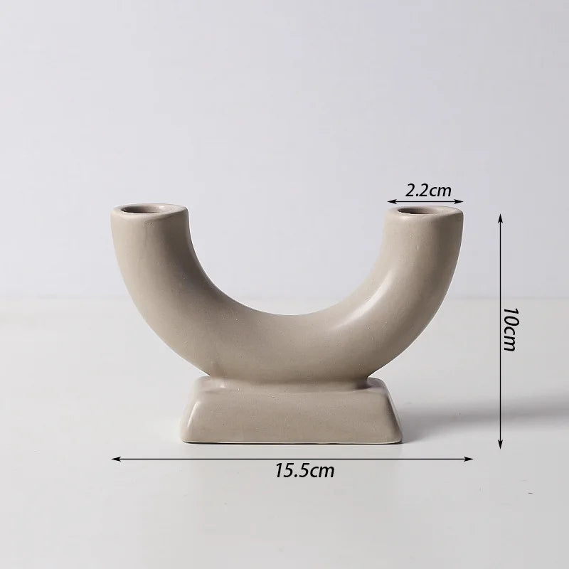 Nordic concrete candle holder for modern interior decor - vue 8 sur 14