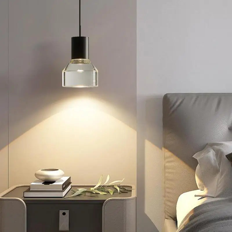 Modern elegant diamond-shaped LED pendant light