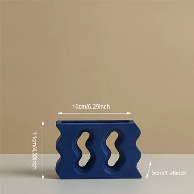 Nordic geometric ceramic vase for dried flowers home decoration