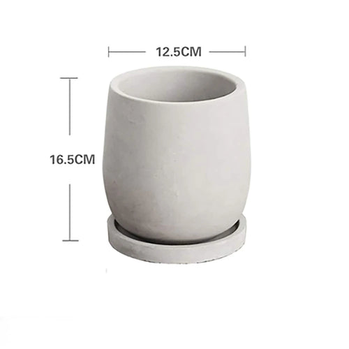 Creative Nordic simple Flowerpot Concrete Silicone Mold green plant Gardening Cement round flowerpot silicone mold - vue 8 sur 9
