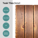 30 solid wood interlocking tiles for terrace or balcony