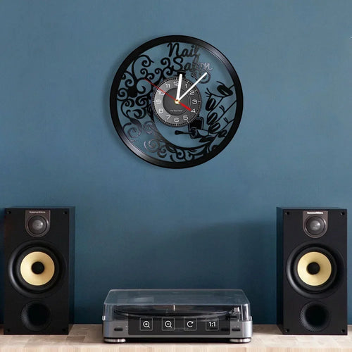 vinyl wall clock for nail and beauty salon - vue 5 sur 31