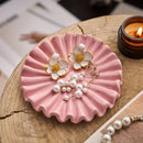 Elegant ceramic jewellery tray with modern scalloped design