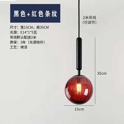 Modern glass pendant light for elegant interior decor - vue 17 sur 24
