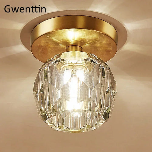 Modern crystal ceiling light for elegant interior decoration - vue 5 sur 7