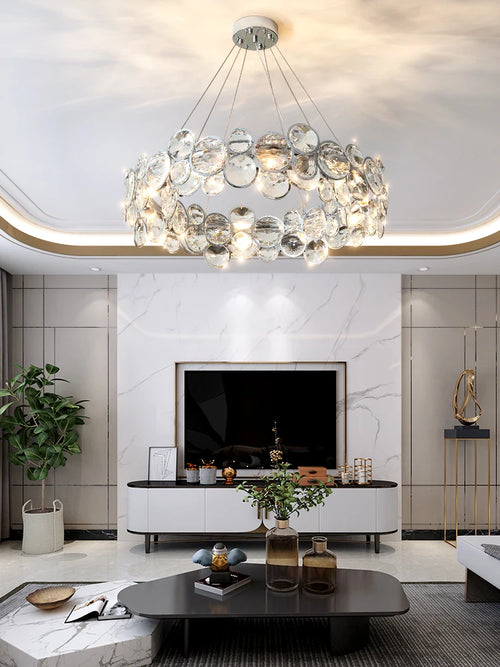 Modern k9 crystal chandelier for elegant interior decor - vue 2 sur 10