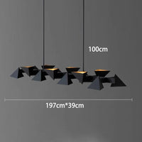 Modern decorative black metal designer chandelier for indoor use