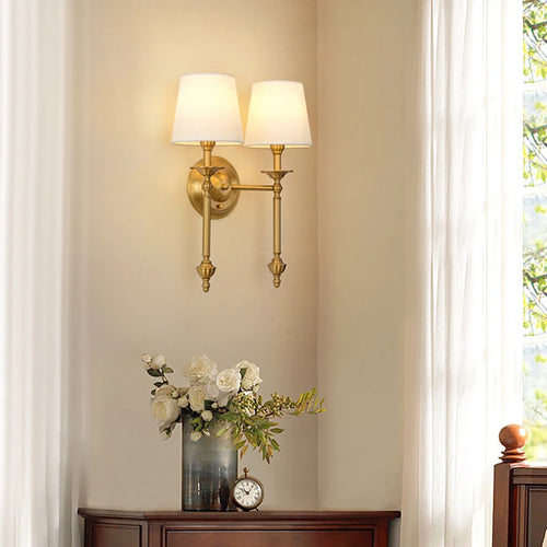 Nordic style decorative copper LED wall light for loft - vue 5 sur 8