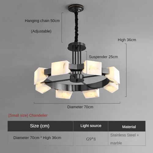 Modern Spanish marble pendant light for elegant interiors