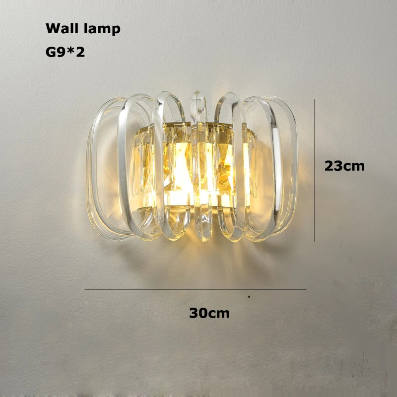 Art deco crystal glass dimmable chandelier 2024 trend
