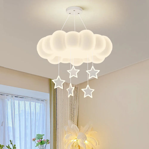 Modern romantic cloud chandelier for children's bedroom interior decoration - vue 4 sur 12