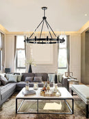 American vintage dimmable LED chandelier for unique lighting