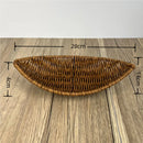 Woven rattan-style basket for fruit and decorative storage