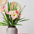 Artificial clivia leaves in soft rubber for indoor decoration