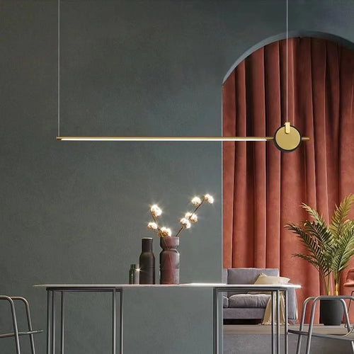 Minimalist modern acrylic chandelier for office and study - vue 3 sur 8