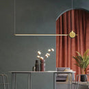 Modern minimalist straight line chandelier for designer office