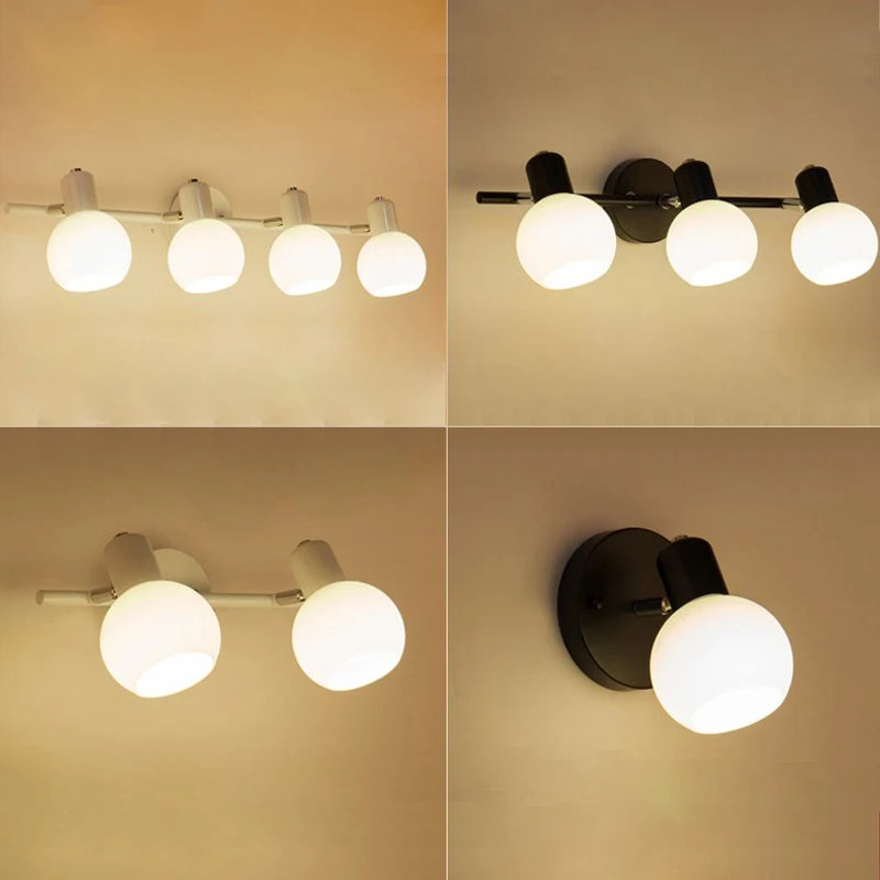 Modern rotating wall light for interior décor and lighting