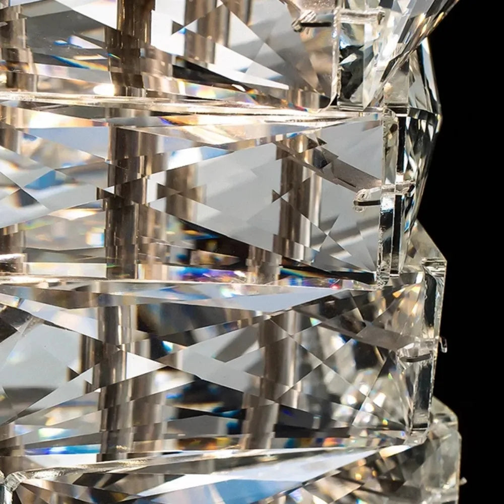 Modern luxury crystal LED chandelier for indoor use - vue 5 sur 11