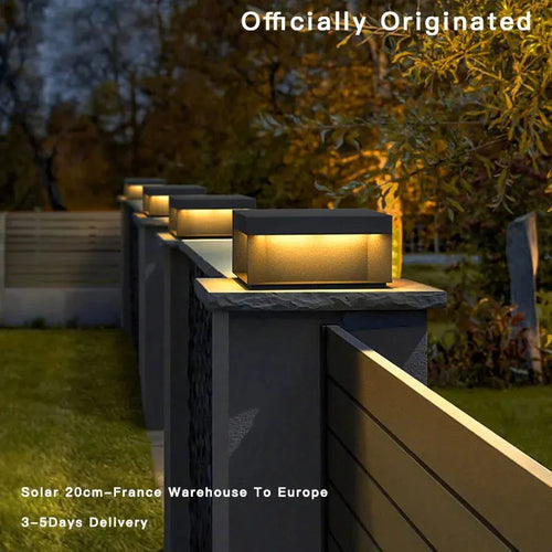 Waterproof outdoor post lamp for fence and gate landscape - vue 2 sur 9