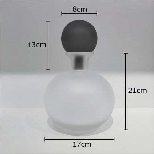 frosted glass vase for artificial flowers modern decoration - vue 12 sur 21