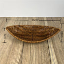 Woven rattan-style basket for fruit and decorative storage