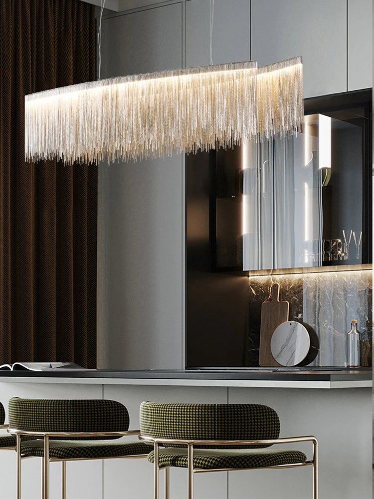 Minimalist design pendant light with tassel for modern interiors