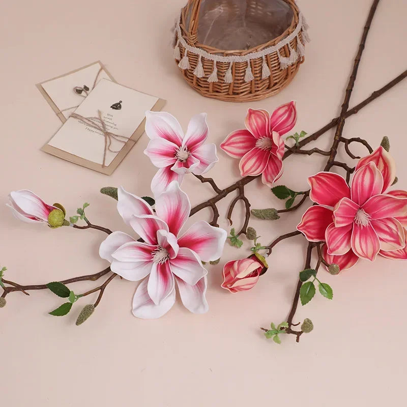 Artificial magnolia branches for indoor decoration - vue 6 sur 14