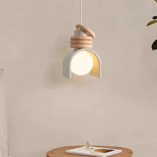 lustre led en résine style moderne cordon réglable éclairage intérieur - vue 2 sur 8