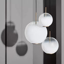 Elegant modern glass pendant light for kitchen island