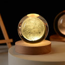 3D crystal ball solar system engraved decorative gift