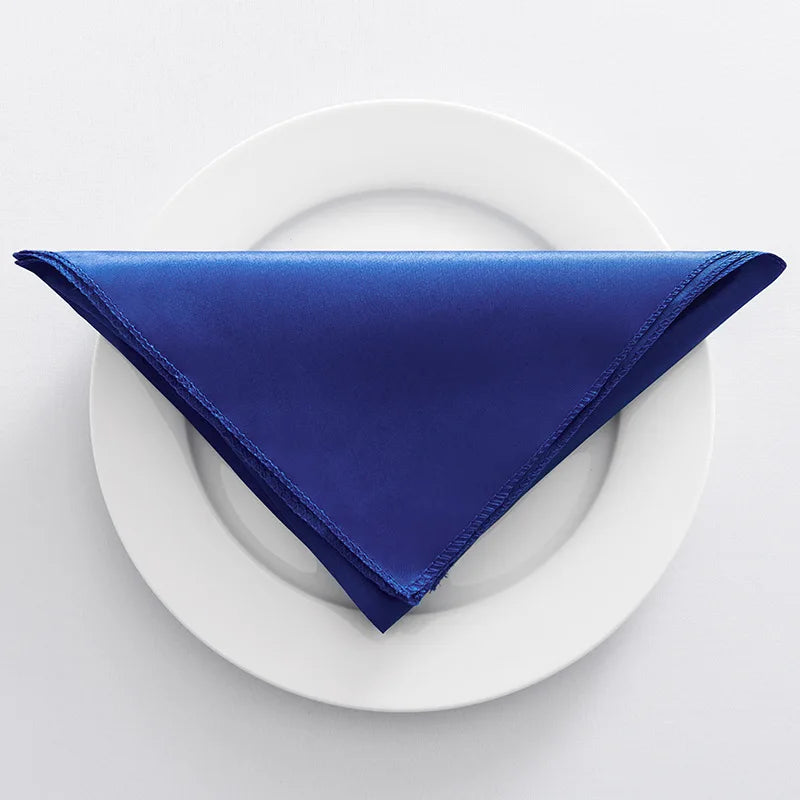 Decorative satin table napkin for wedding and reception