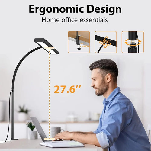 LED desk lamp for home office - vue 3 sur 7