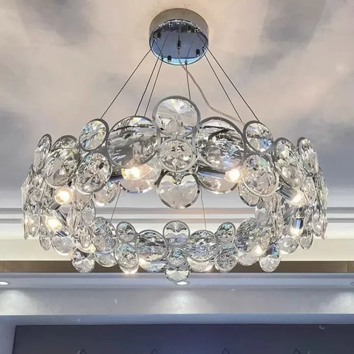 Modern nordic style crystal chandelier for luxurious interiors - vue 3 sur 10