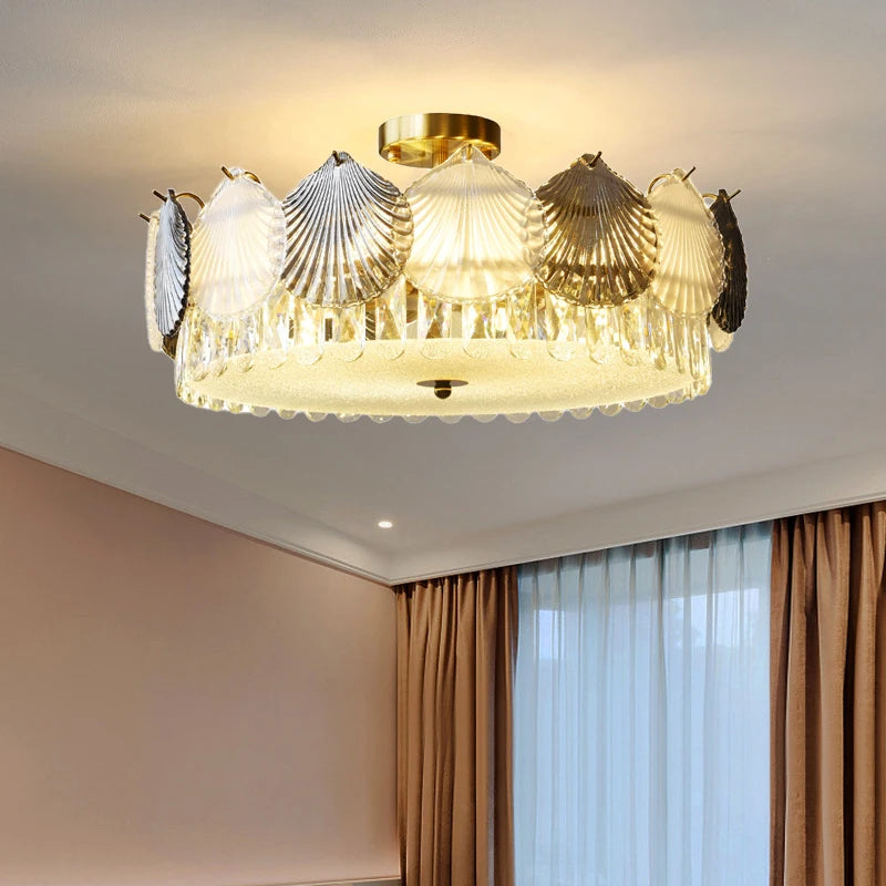 Modern French crystal LED designer chandelier - vue 5 sur 9