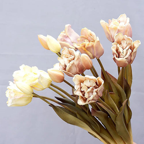 Large baroque silicone tulips luxury decoration for events - vue 3 sur 15