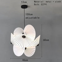 Nordic serpentine fabric chandelier for elegant interiors